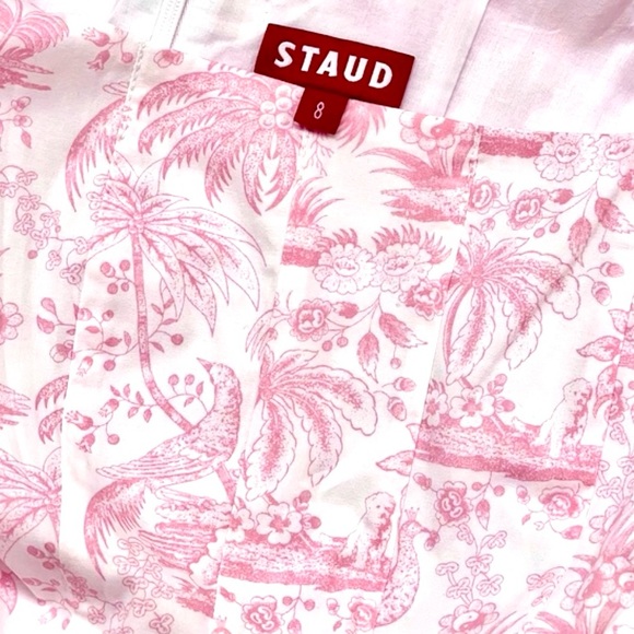 🌺🎉2XHP🎉🌺 NWT Staud Wells Midi Dress Cherry Blossom Toile - Picture 16 of 16